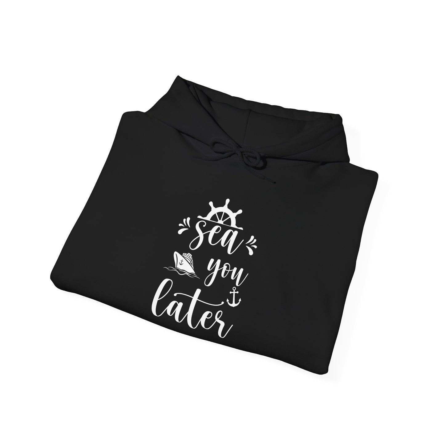 Sea You Later Nautical Cruise Shirt - Cruise Ship Anchor Pun Apparel Hoodie - View 4 - Best Cruise Shirts