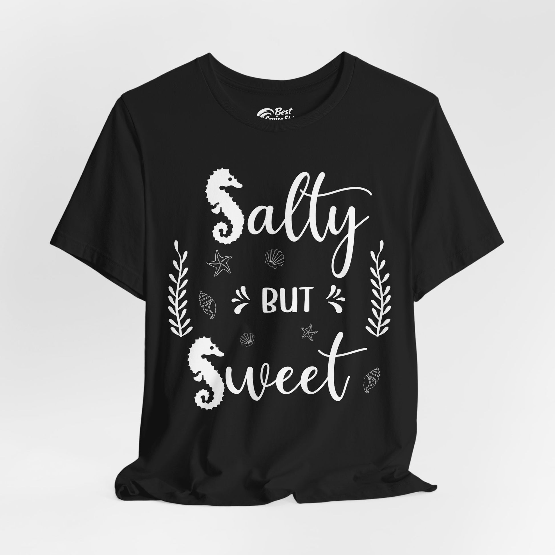 Salty But Sweet Seahorse Ocean Beach Shirt - Whimsical Summer Tee Premium Tee - View 4 - Best Cruise Shirts