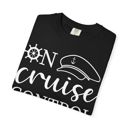 On Cruise Control Shirt - Nautical Captain Hat and Ship Wheel Design Comfort - View 3 - Best Cruise Shirts