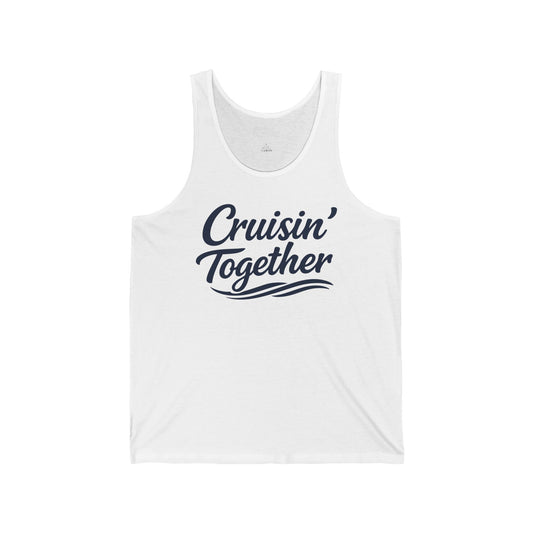 Cruisin Together Group Unity Shirt with Bold Script and Wave Design — Tank Top