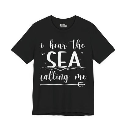 Sea Calling Nautical Beach Quote Shirt With Waves And Birds Art Premium Tee - Best Cruise Shirts