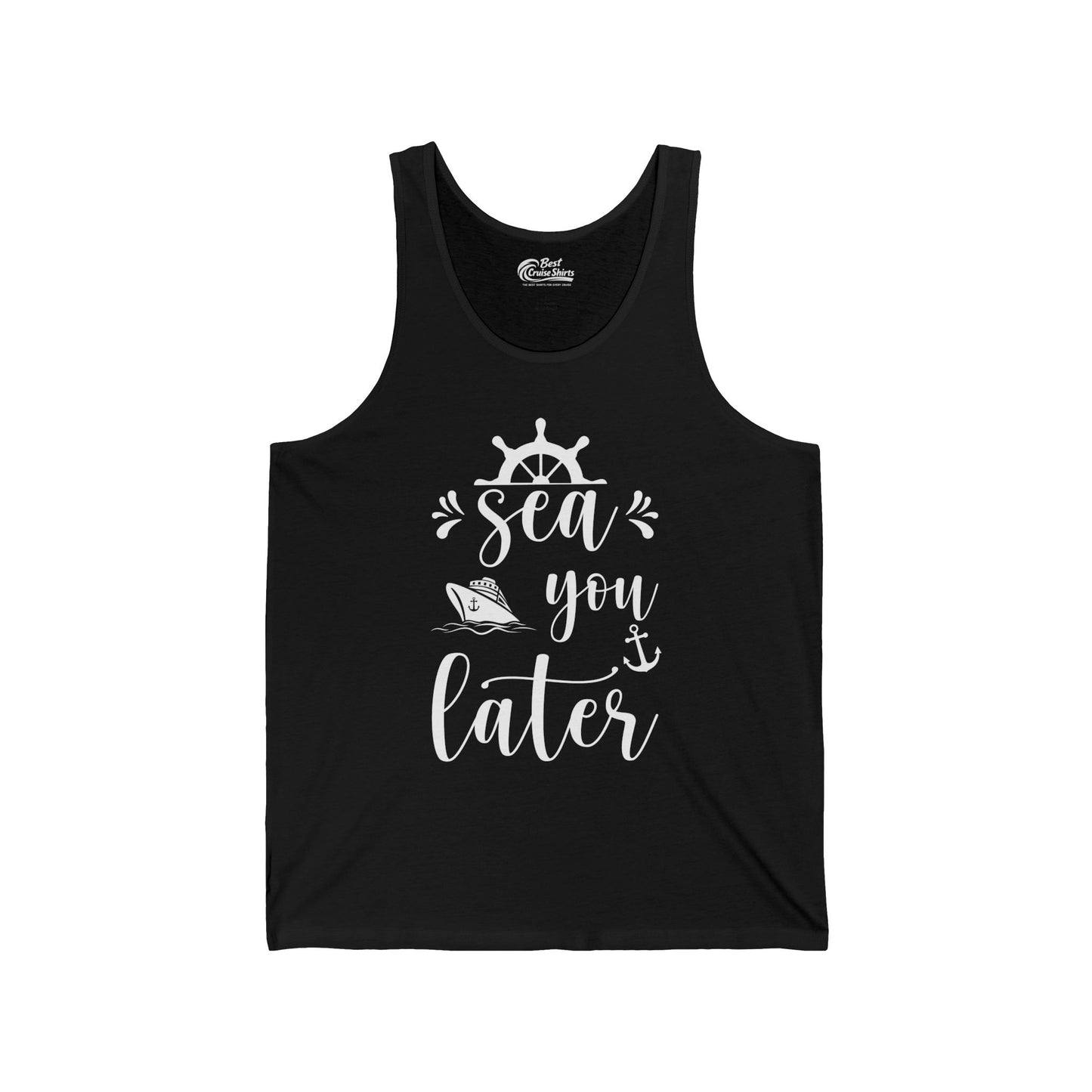 Sea You Later Nautical Cruise Shirt - Cruise Ship Anchor Pun Apparel — Tank Top