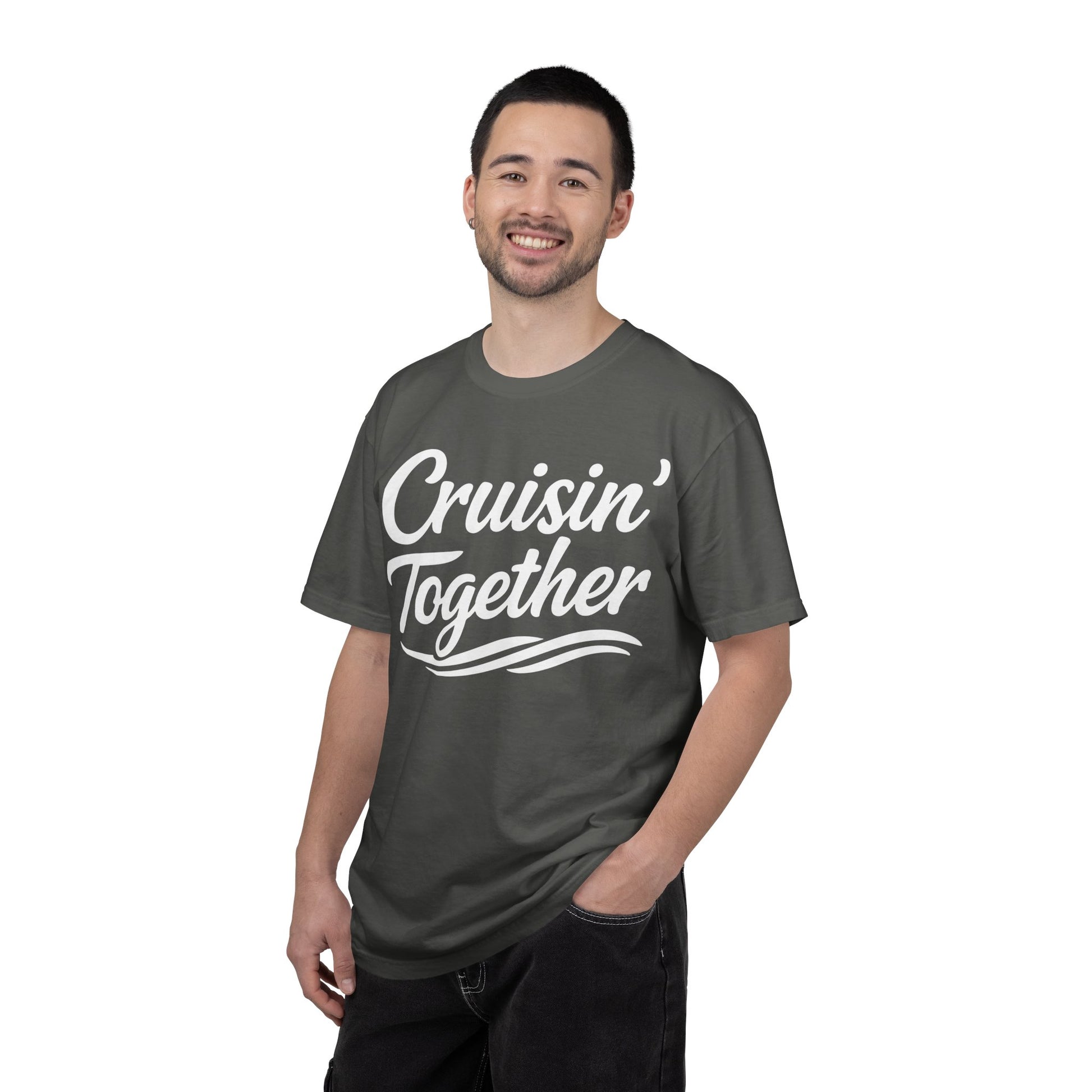 Cruisin Together Group Unity Shirt with Bold Script and Wave Design Comfort - View 21 - Best Cruise Shirts