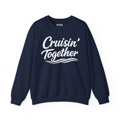 Cruisin Together Group Unity Shirt with Bold Script and Wave Design Sweatshirt - Best Cruise Shirts