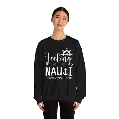 Feeling Nauti Shirt - Nautical Humor with Anchor Ship Wheel Starfish Sweatshirt - View 4 - Best Cruise Shirts