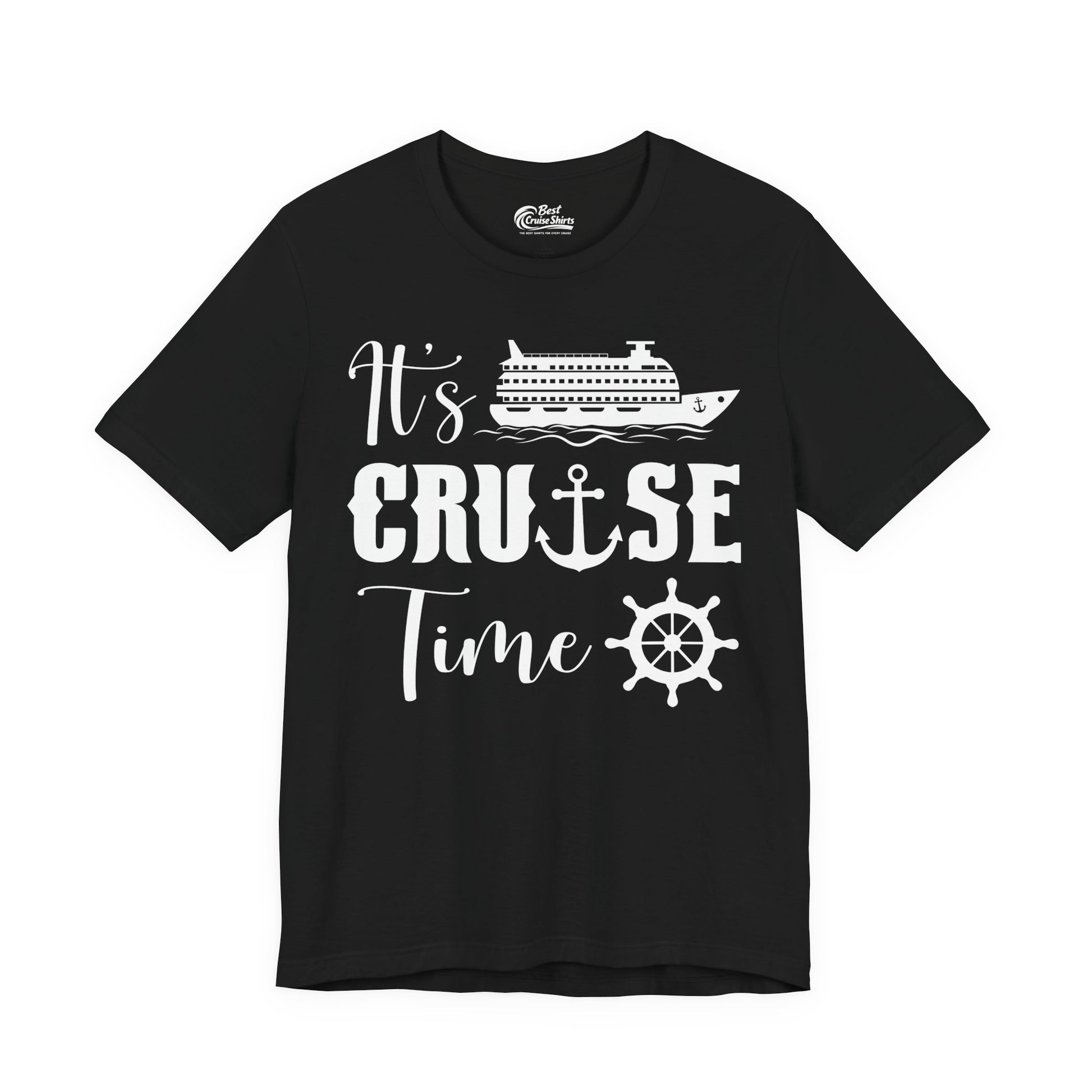 It’s Cruise Time Shirt - Nautical Ship Anchor Wheel Bold Graphic Premium Tee - Best Cruise Shirts