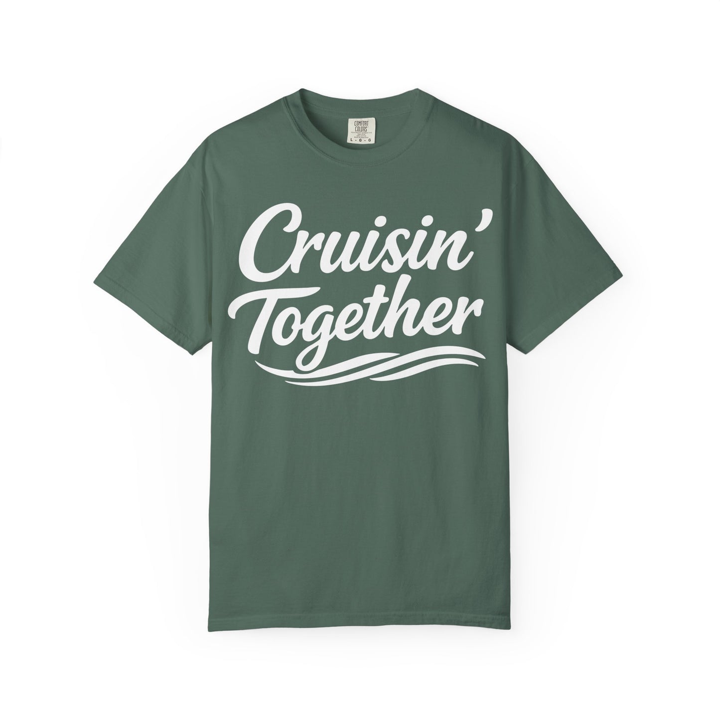 Cruisin Together Group Unity Shirt with Bold Script and Wave Design Comfort - View 5 - Best Cruise Shirts