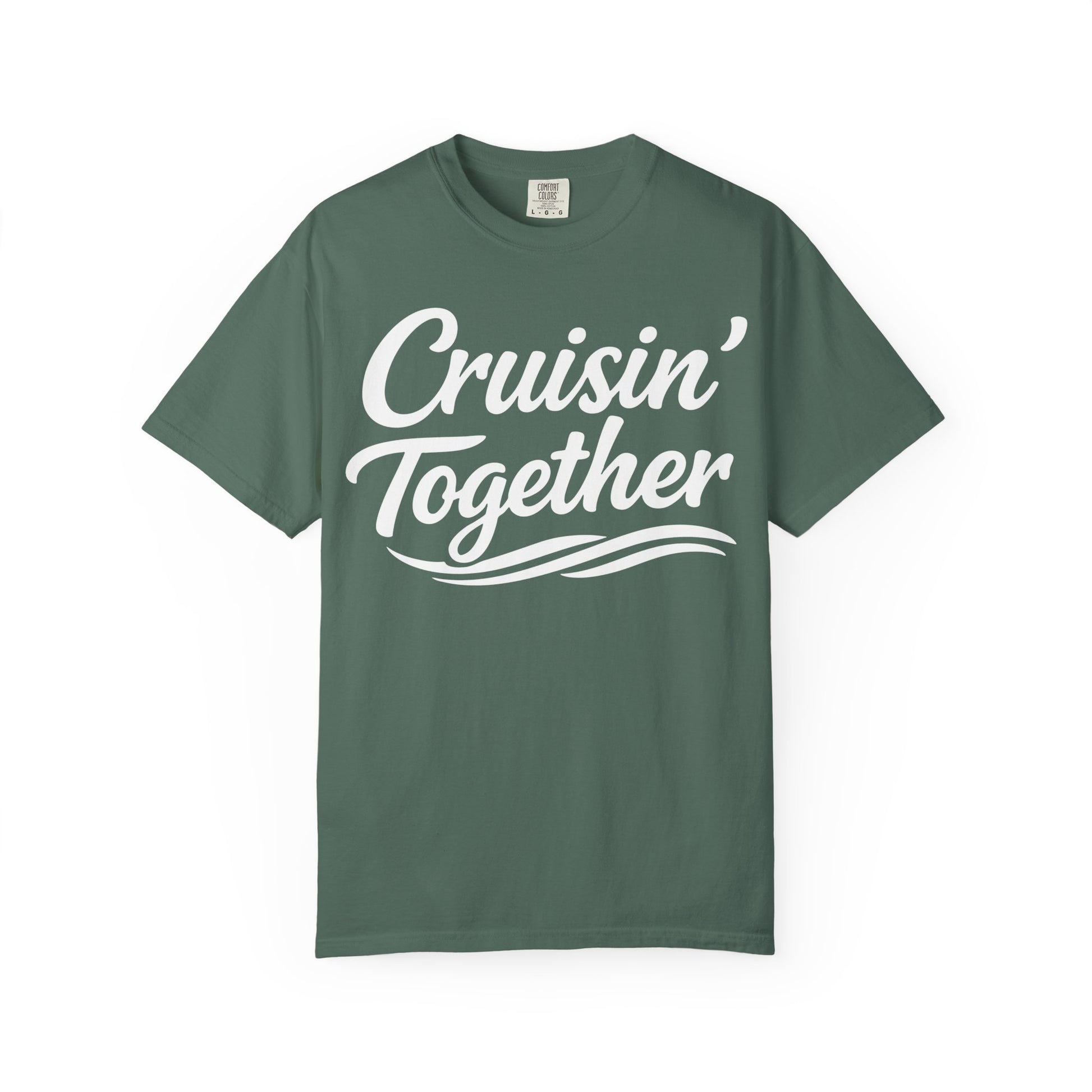 Cruisin Together Group Unity Shirt with Bold Script and Wave Design Comfort - View 5 - Best Cruise Shirts