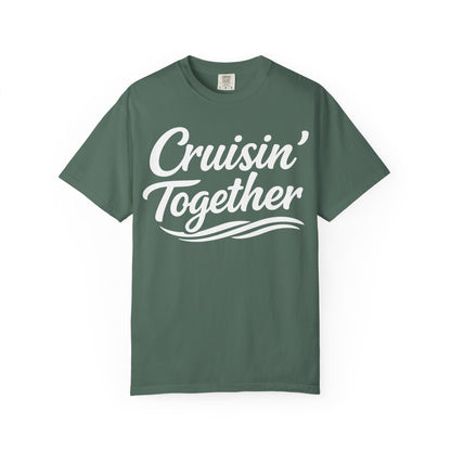 Cruisin Together Group Unity Shirt with Bold Script and Wave Design Comfort - View 5 - Best Cruise Shirts