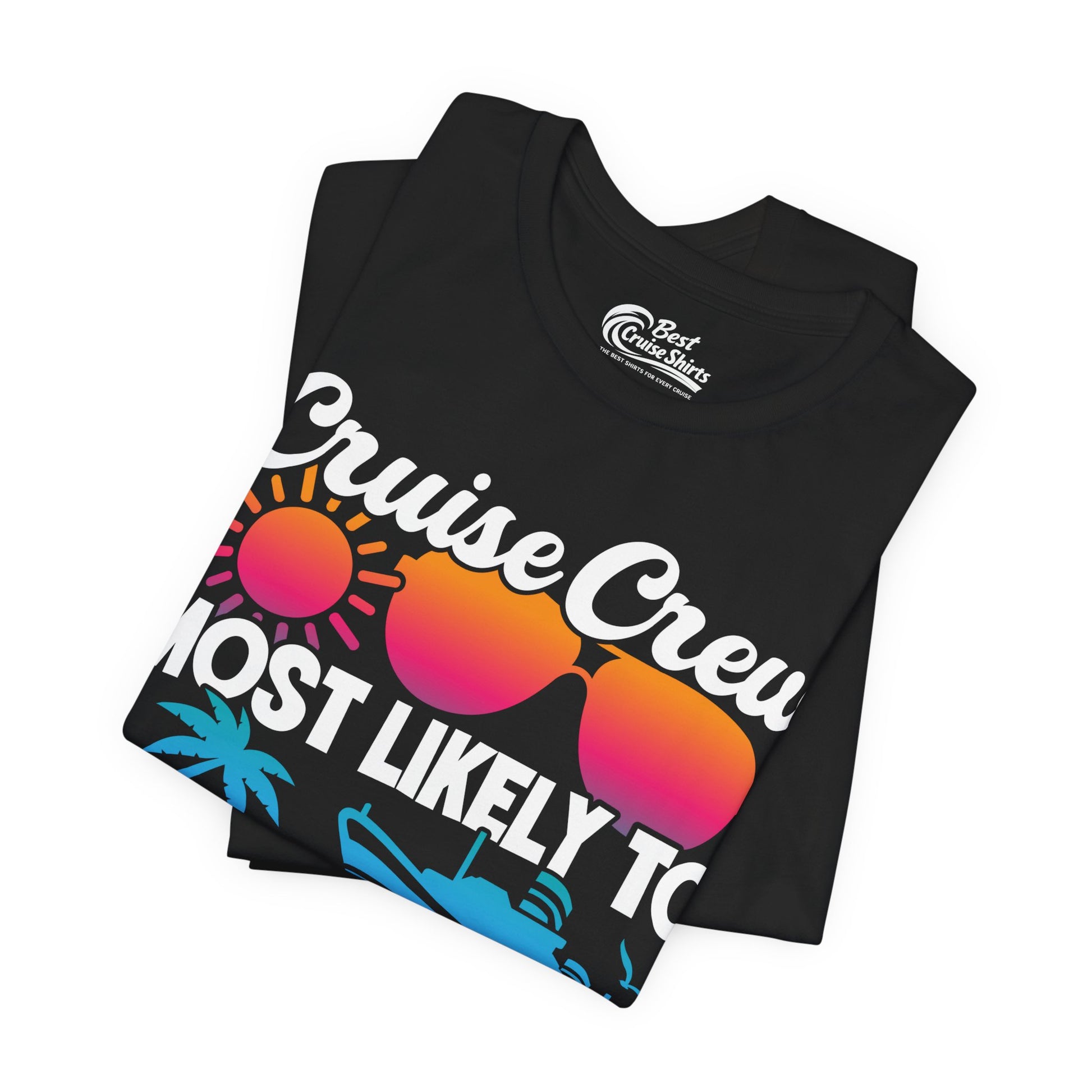 Cruise Crew Funny Matching Shirt Bold Sunglasses Tropical Ship Tee Premium Tee - View 3 - Best Cruise Shirts