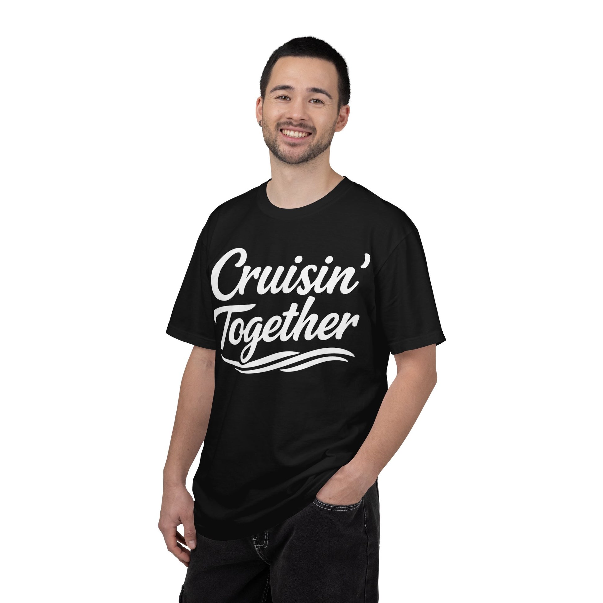 Cruisin Together Group Unity Shirt with Bold Script and Wave Design Comfort - View 30 - Best Cruise Shirts