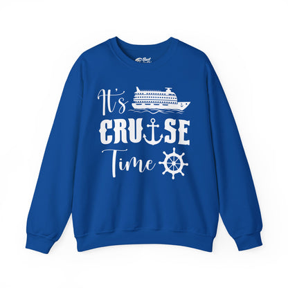 It’s Cruise Time Shirt - Nautical Ship Anchor Wheel Bold Graphic Sweatshirt - View 9 - Best Cruise Shirts