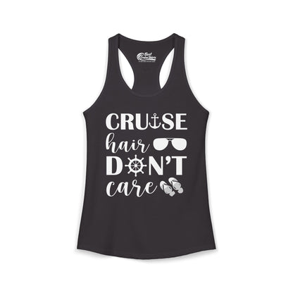 Cruise Hair Don't Care Shirt - Nautical Icons Summer Vacation Tee Ladies Tank - Best Cruise Shirts