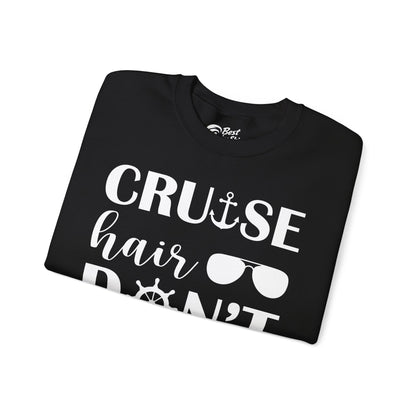 Cruise Hair Don't Care Shirt - Nautical Icons Summer Vacation Tee Sweatshirt - View 3 - Best Cruise Shirts