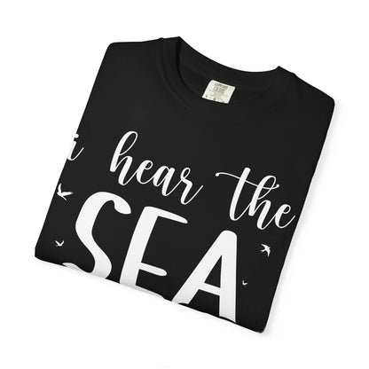 Sea Calling Nautical Beach Quote Shirt With Waves And Birds Art Comfort - View 3 - Best Cruise Shirts