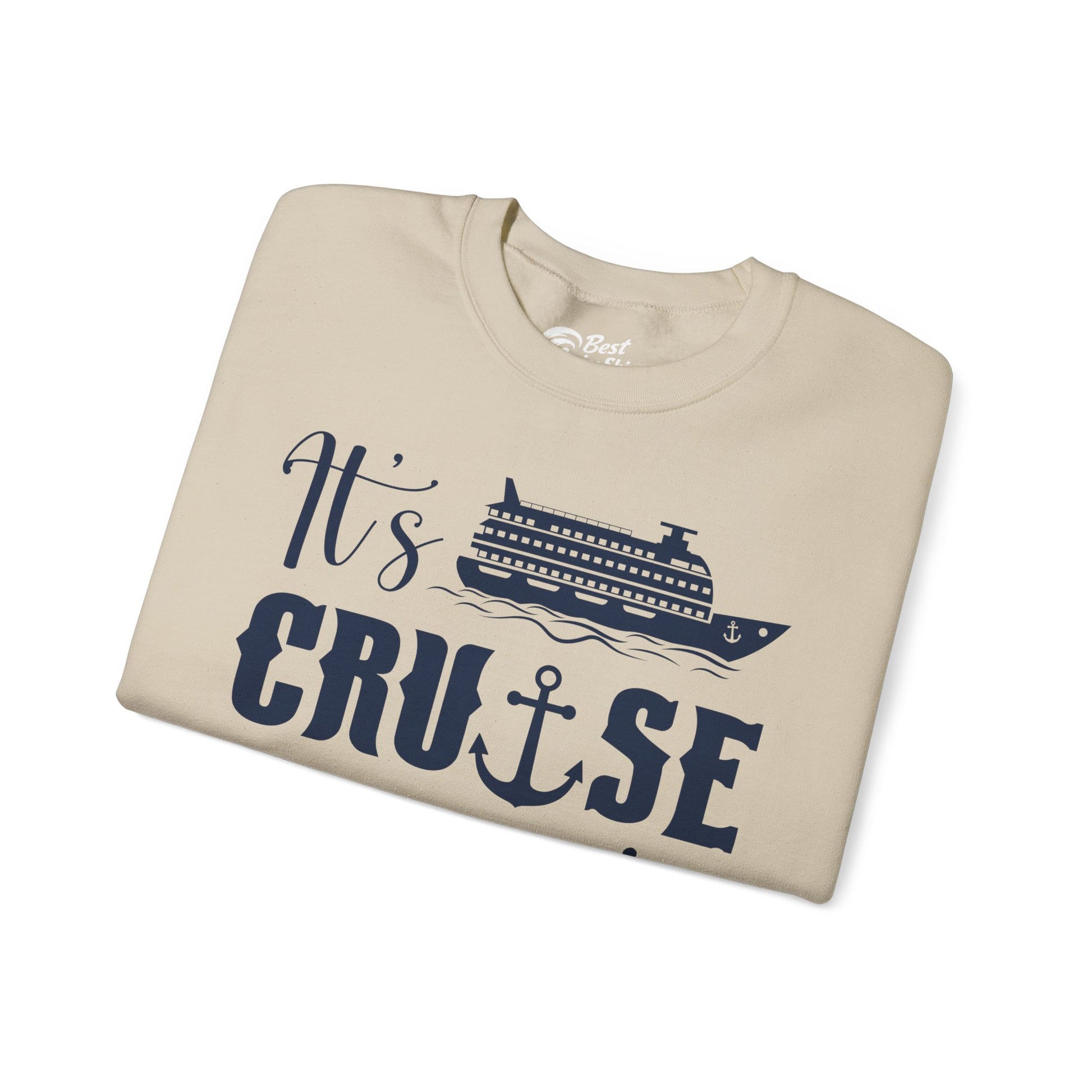 It’s Cruise Time Shirt - Nautical Ship Anchor Wheel Bold Graphic Sweatshirt - View 18 - Best Cruise Shirts