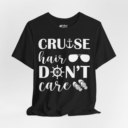 Cruise Hair Don't Care Shirt - Nautical Icons Summer Vacation Tee Premium Tee - View 4 - Best Cruise Shirts