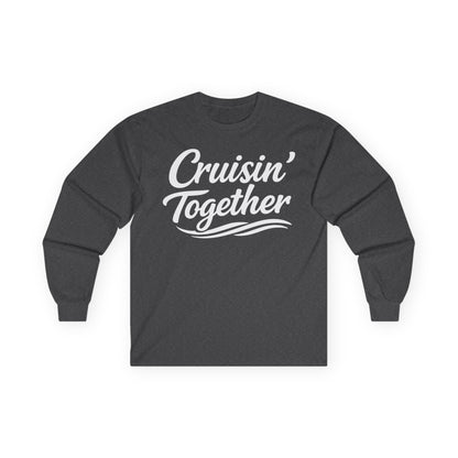 Cruisin Together Group Unity Shirt with Bold Script and Wave Design Long Sleeve - View 5 - Best Cruise Shirts