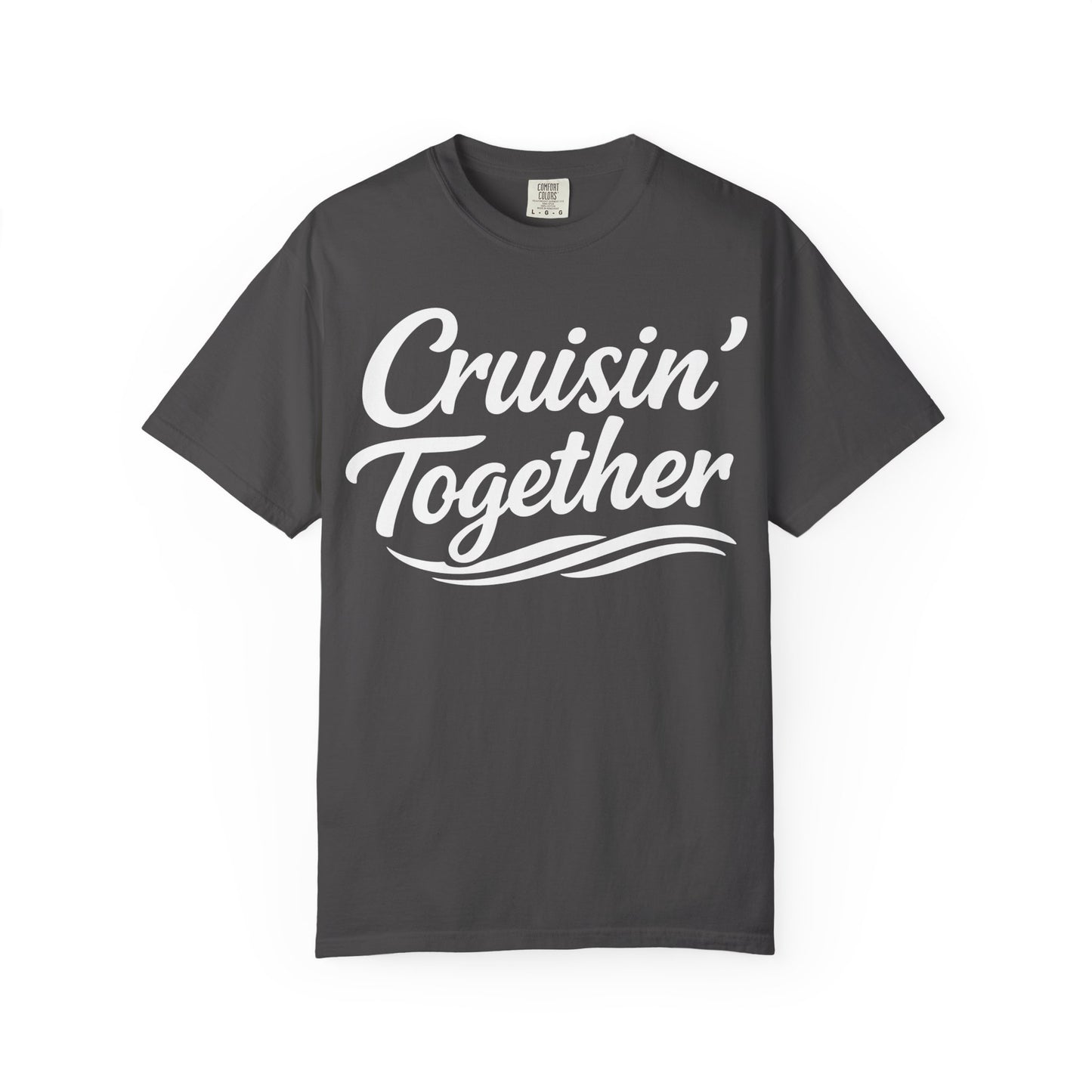 Cruisin Together Group Unity Shirt with Bold Script and Wave Design Comfort - View 6 - Best Cruise Shirts