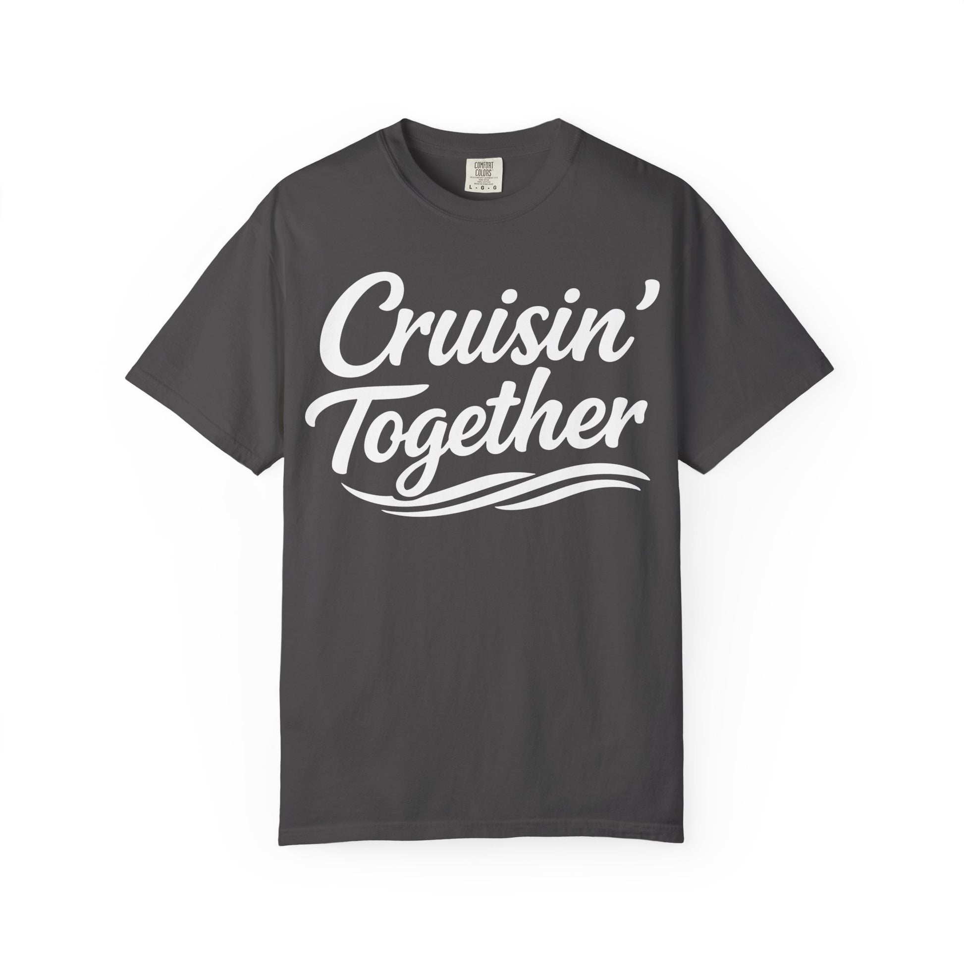 Cruisin Together Group Unity Shirt with Bold Script and Wave Design Comfort - View 6 - Best Cruise Shirts