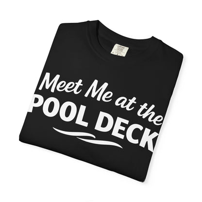 Meet Me At The Pool Deck Bold Fun Poolside Water Wave Shirt Comfort - View 3 - Best Cruise Shirts