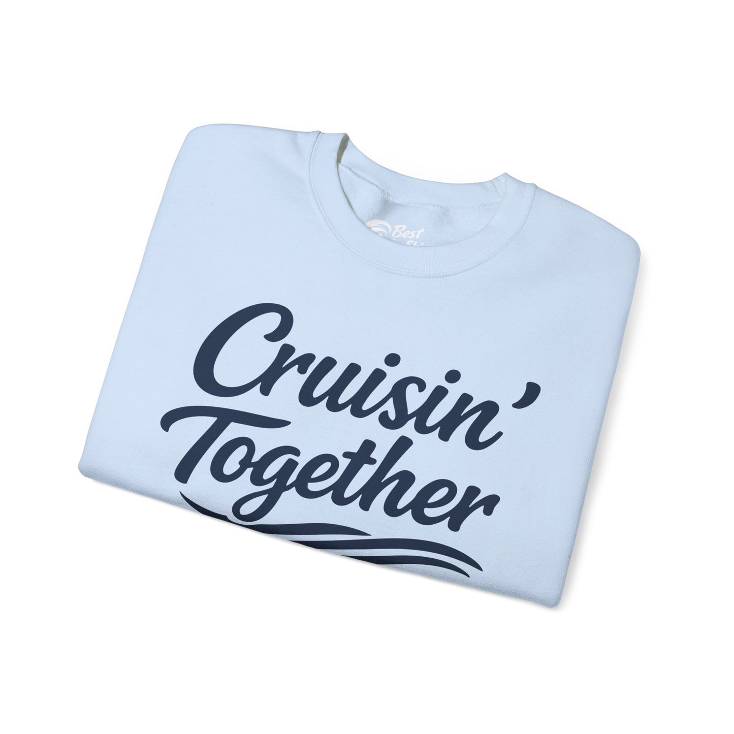 Cruisin Together Group Unity Shirt with Bold Script and Wave Design Sweatshirt - View 26 - Best Cruise Shirts