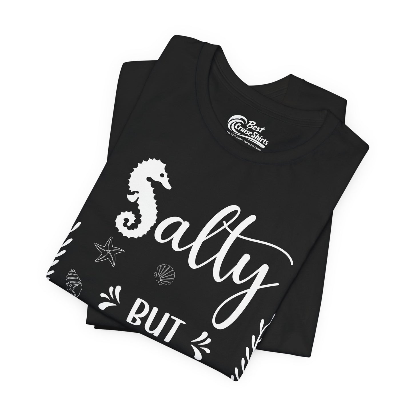 Salty But Sweet Seahorse Ocean Beach Shirt - Whimsical Summer Tee Premium Tee - View 3 - Best Cruise Shirts