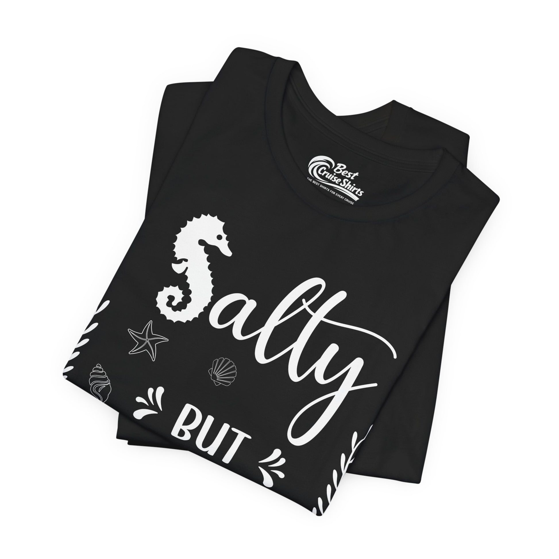 Salty But Sweet Seahorse Ocean Beach Shirt - Whimsical Summer Tee Premium Tee - View 3 - Best Cruise Shirts