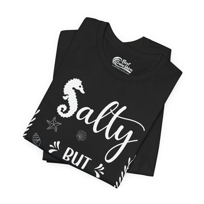 Salty But Sweet Seahorse Ocean Beach Shirt - Whimsical Summer Tee Premium Tee - View 3 - Best Cruise Shirts