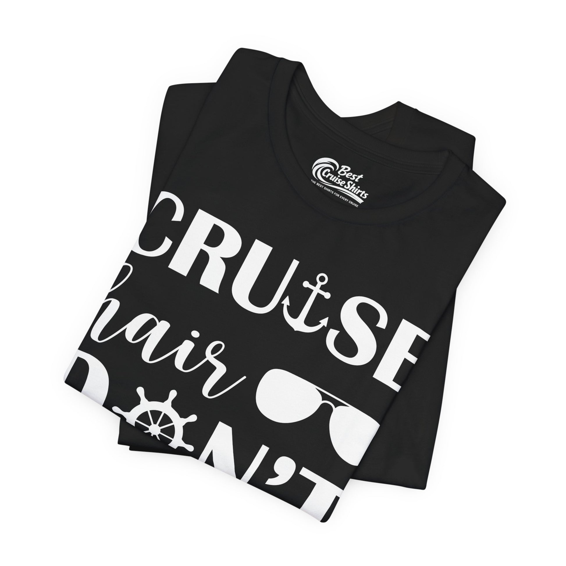 Cruise Hair Don't Care Shirt - Nautical Icons Summer Vacation Tee Premium Tee - View 3 - Best Cruise Shirts