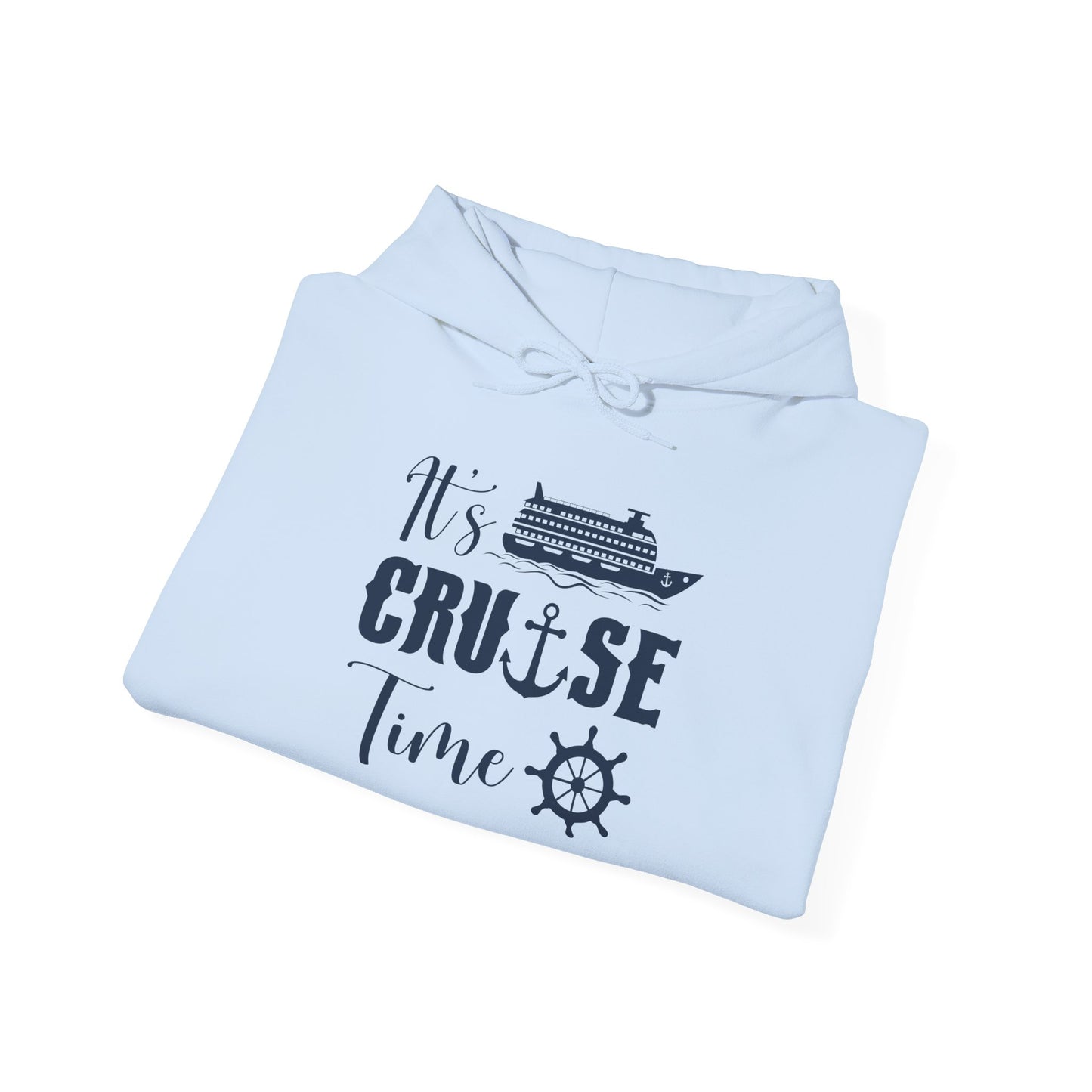 It’s Cruise Time Shirt - Nautical Ship Anchor Wheel Bold Graphic Hoodie - View 23 - Best Cruise Shirts