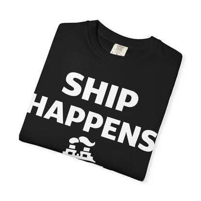 Ship Happens Shirt - Funny Cruise Ship Pun Tee With Simple Ship Graphic Comfort - View 3 - Best Cruise Shirts