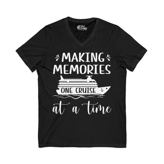 Making Memories One Cruise at a Time Nautical Family Cruise Shirt V-Neck - Best Cruise Shirts