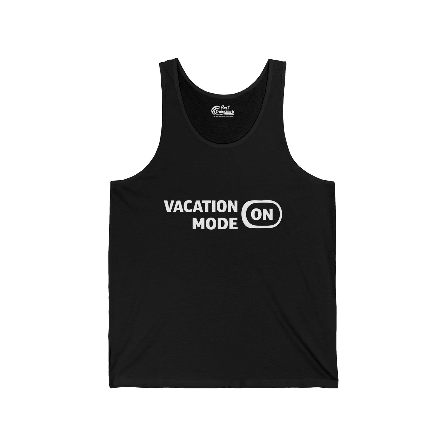 Vacation Mode On Minimalist Switch Graphic Funny Travel Shirt — Tank Top