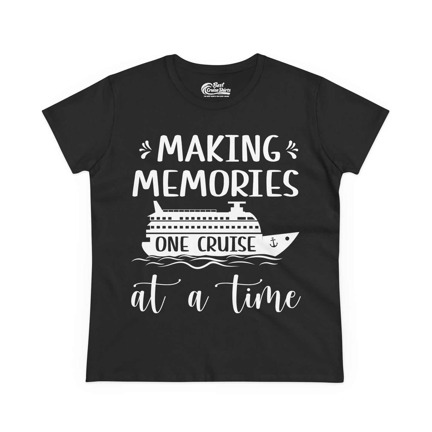Making Memories One Cruise at a Time Nautical Family Cruise Shirt Ladies Tee - Best Cruise Shirts