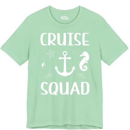 Cruise Squad Shirt - Nautical Group Shirt for Family Cruise Fun (Premium Tee) in Mint - Cruise Squad Shirt - Nautical Anchor Marine Animals Group Vacation Tee