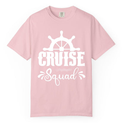Cruise Squad Shirt - Matching Cruise Group Nautical Apparel (Comfort Color) in Blossom - Cruise Squad Shirt - Nautical Wheel Matching Cruise Group Tee Design