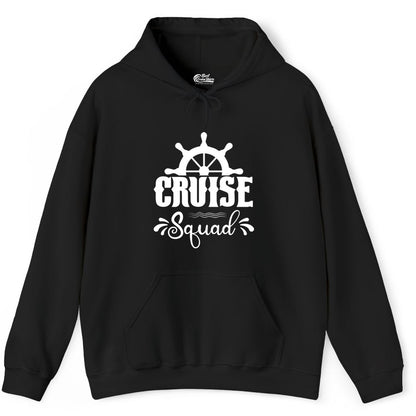Cruise Squad Shirt - Matching Cruise Group Nautical Apparel (Hoodie) in Black - Cruise Squad Shirt - Nautical Wheel Matching Cruise Group Tee Design