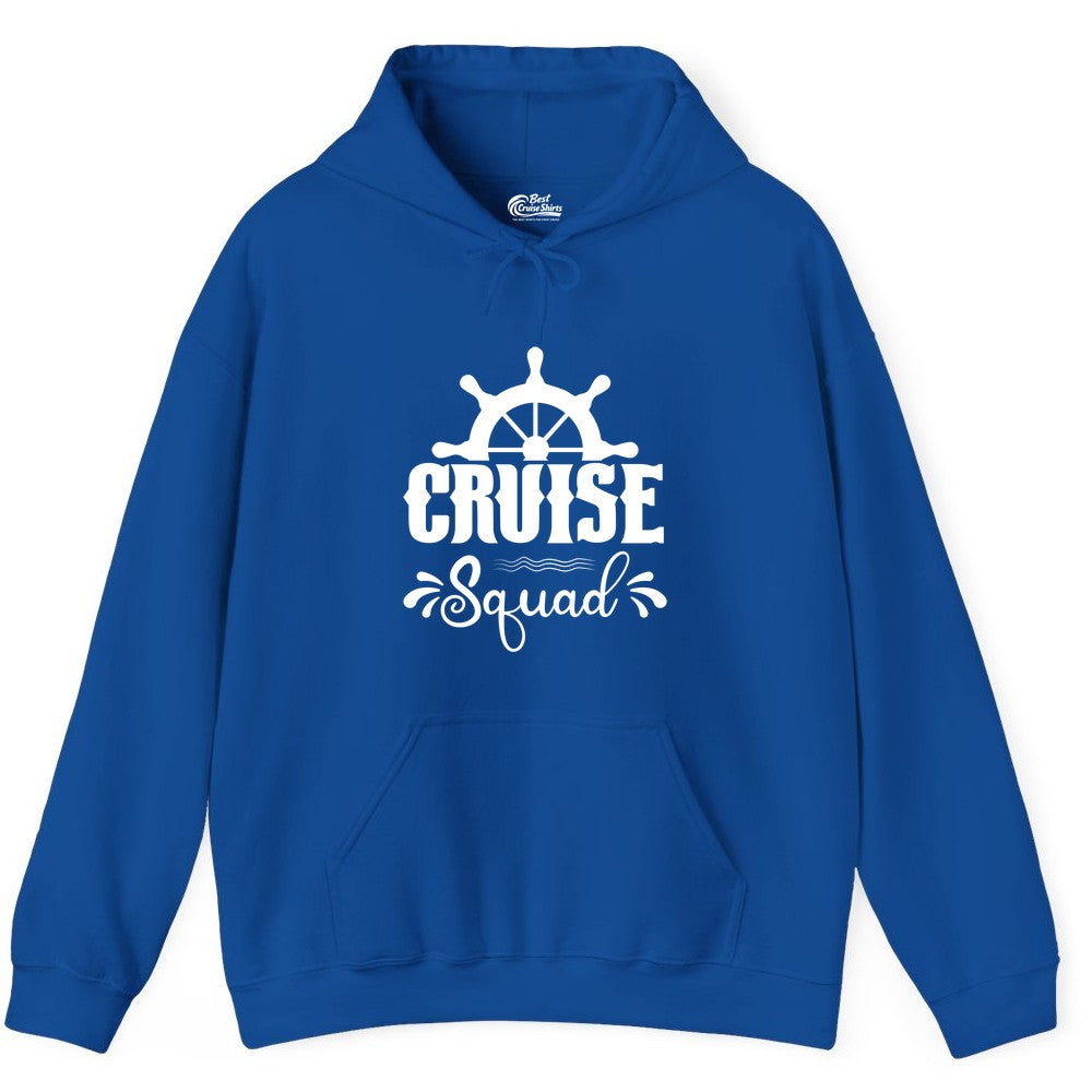 Cruise Squad Shirt - Matching Cruise Group Nautical Apparel (Hoodie) in Royal - Cruise Squad Shirt - Nautical Wheel Matching Cruise Group Tee Design