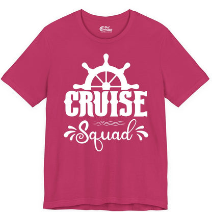 Cruise Squad Shirt - Matching Cruise Group Nautical Apparel (Premium Tee) in Berry - Cruise Squad Shirt - Nautical Wheel Matching Cruise Group Tee Design