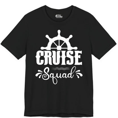 Cruise Squad Shirt - Matching Cruise Group Nautical Apparel (Premium Tee) in Black - Cruise Squad Shirt - Nautical Wheel Matching Cruise Group Tee Design