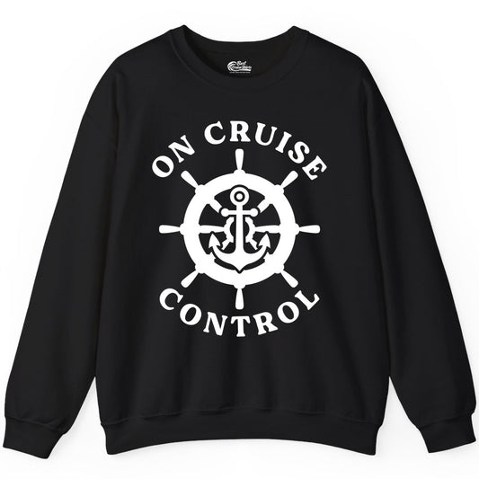 On Cruise Control Nautical Anchor Helm Wheel Cruise Shirt Sweatshirt - View 2 - Best Cruise Shirts