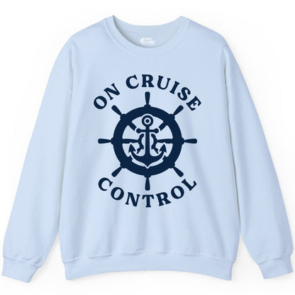 On Cruise Control Nautical Anchor Helm Wheel Cruise Shirt Sweatshirt - View 4 - Best Cruise Shirts