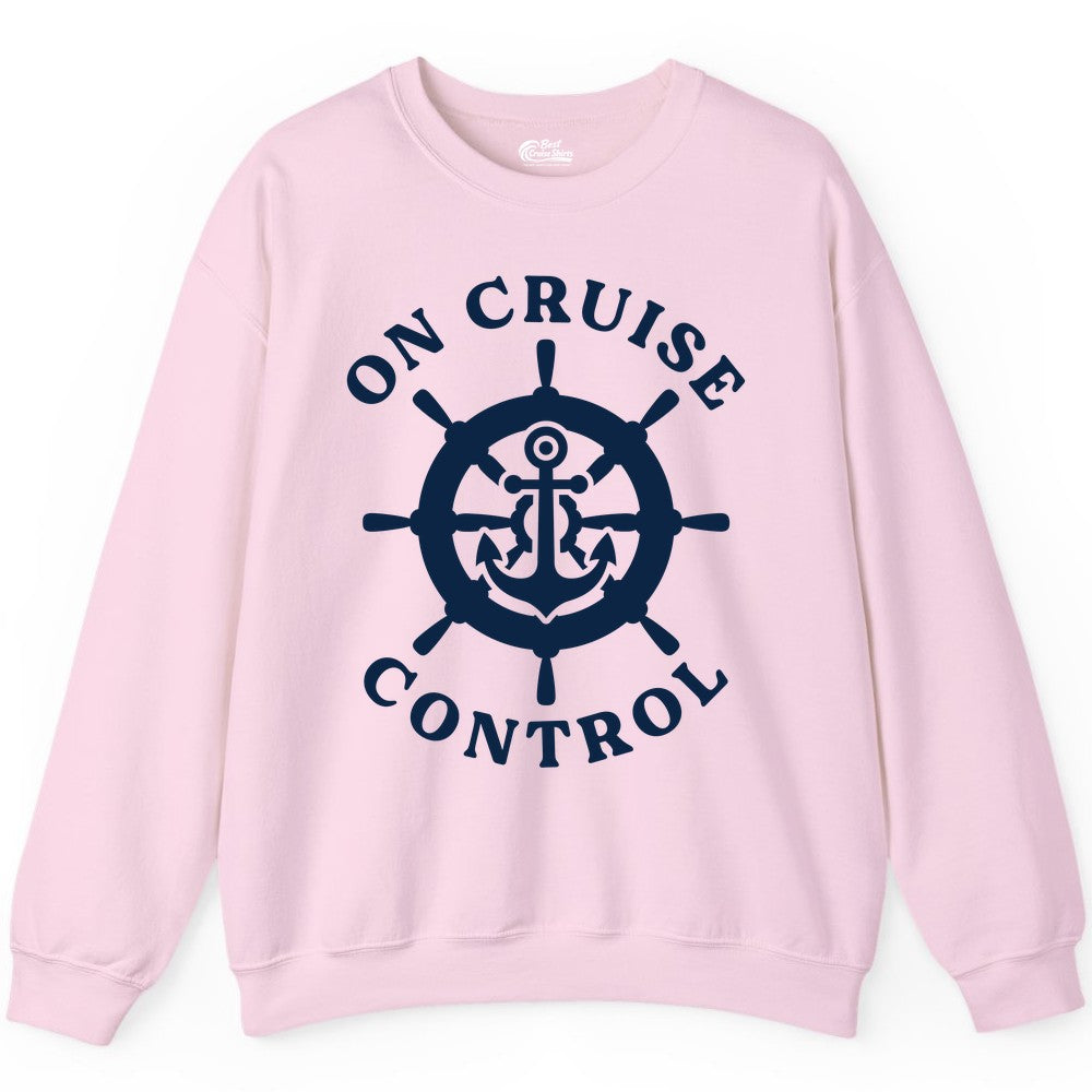 On Cruise Control Nautical Anchor Helm Wheel Cruise Shirt Sweatshirt - View 5 - Best Cruise Shirts