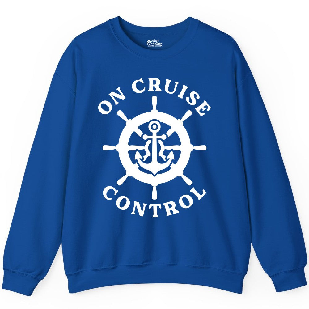 On Cruise Control Nautical Anchor Helm Wheel Cruise Shirt Sweatshirt - View 6 - Best Cruise Shirts