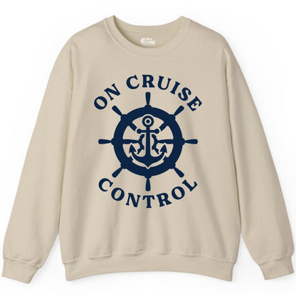On Cruise Control Nautical Anchor Helm Wheel Cruise Shirt Sweatshirt - View 7 - Best Cruise Shirts