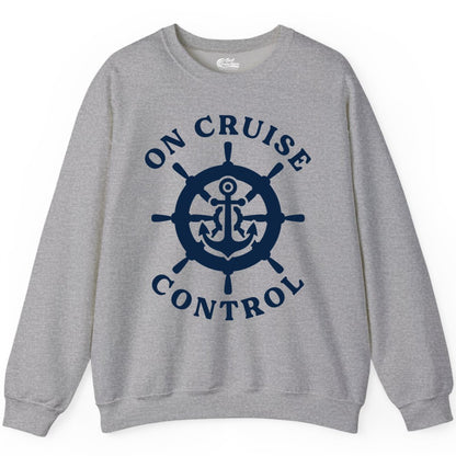 On Cruise Control Nautical Anchor Helm Wheel Cruise Shirt Sweatshirt - View 8 - Best Cruise Shirts
