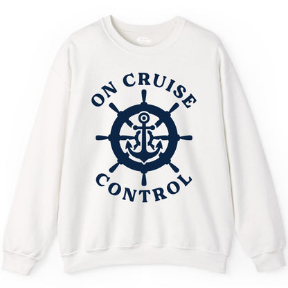 On Cruise Control Nautical Anchor Helm Wheel Cruise Shirt Sweatshirt - View 9 - Best Cruise Shirts