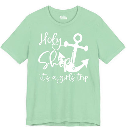 Girls Trip Cruise Shirt - Nautical Anchor Funny Holy Ship Tee (Premium Tee) in Mint - Holy Ship Anchor Girls Trip Cruise Shirt - Nautical Party Tee