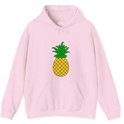 Pineapple Graphic Shirt - Tropical Fruit Apparel for Summer Fun (Hoodie) in Light Pink - Cartoon Pineapple Graphic Shirt - Bold Tropical Fruit Summer Tee